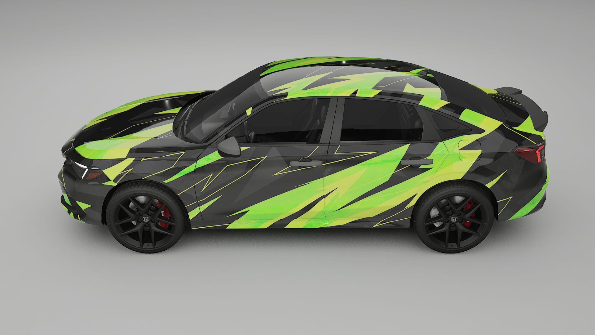 Honda Civic Si NINJA TURTLES – Designad Wrap PPF-sats i utskrivbar polyuretanfilm