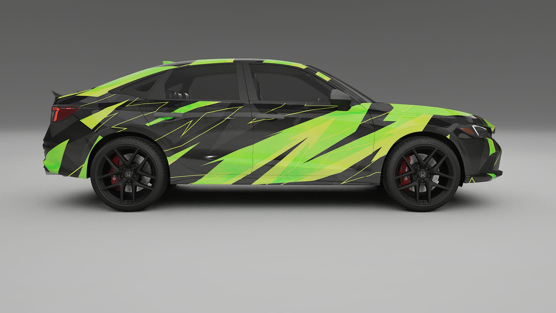 Honda Civic Si NINJA TURTLES – Designad Wrap PPF-sats i utskrivbar polyuretanfilm