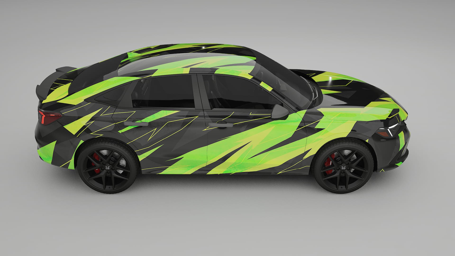 Honda Civic Si NINJA TURTLES – Designad Wrap PPF-sats i utskrivbar polyuretanfilm