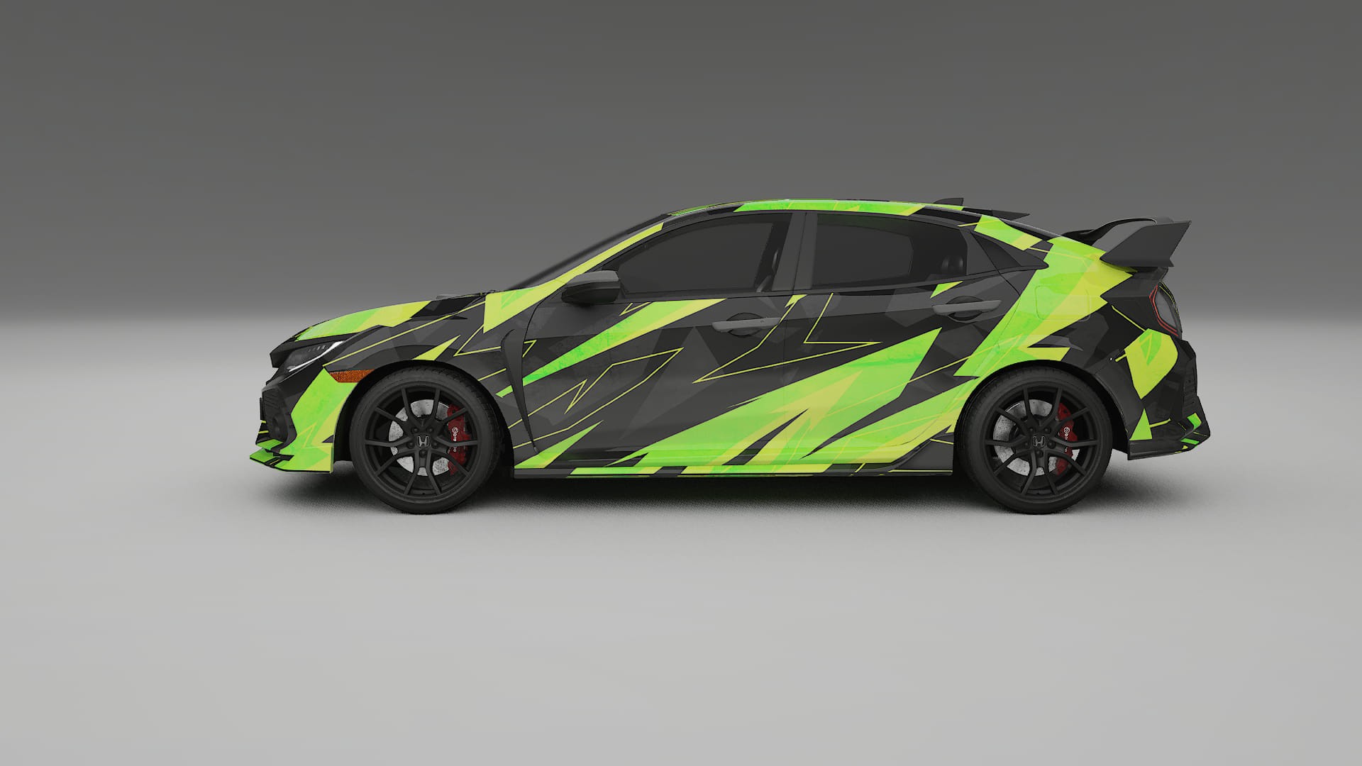 Honda Civic Type-R NINJA TURTLES – Designad Wrap PPF-sats i utskrivbar polyuretanfilm