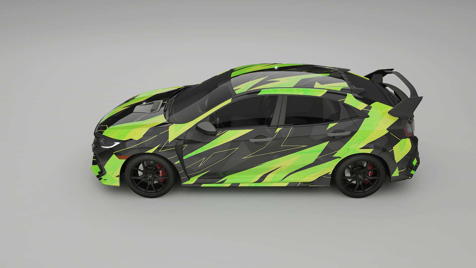 Honda Civic Type-R NINJA TURTLES – Designad Wrap PPF-sats i utskrivbar polyuretanfilm