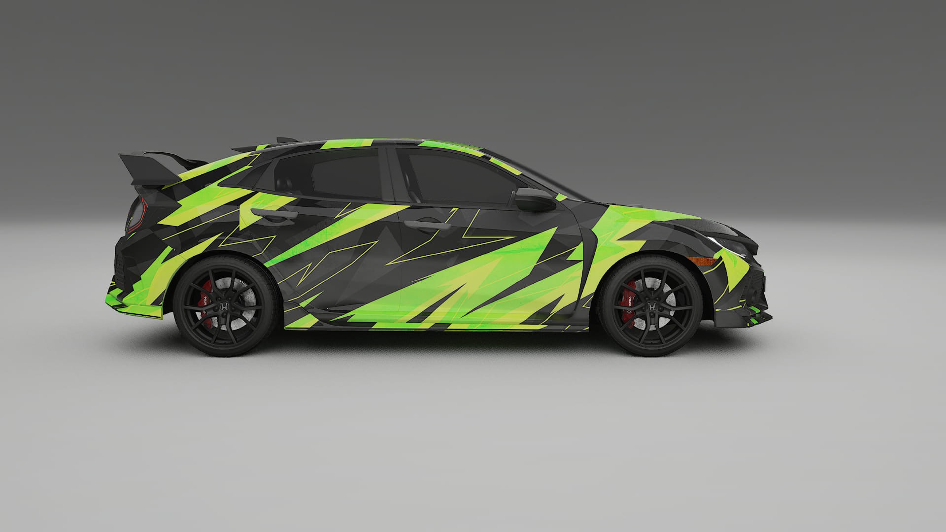 Honda Civic Type-R NINJA TURTLES – Designad Wrap PPF-sats i utskrivbar polyuretanfilm