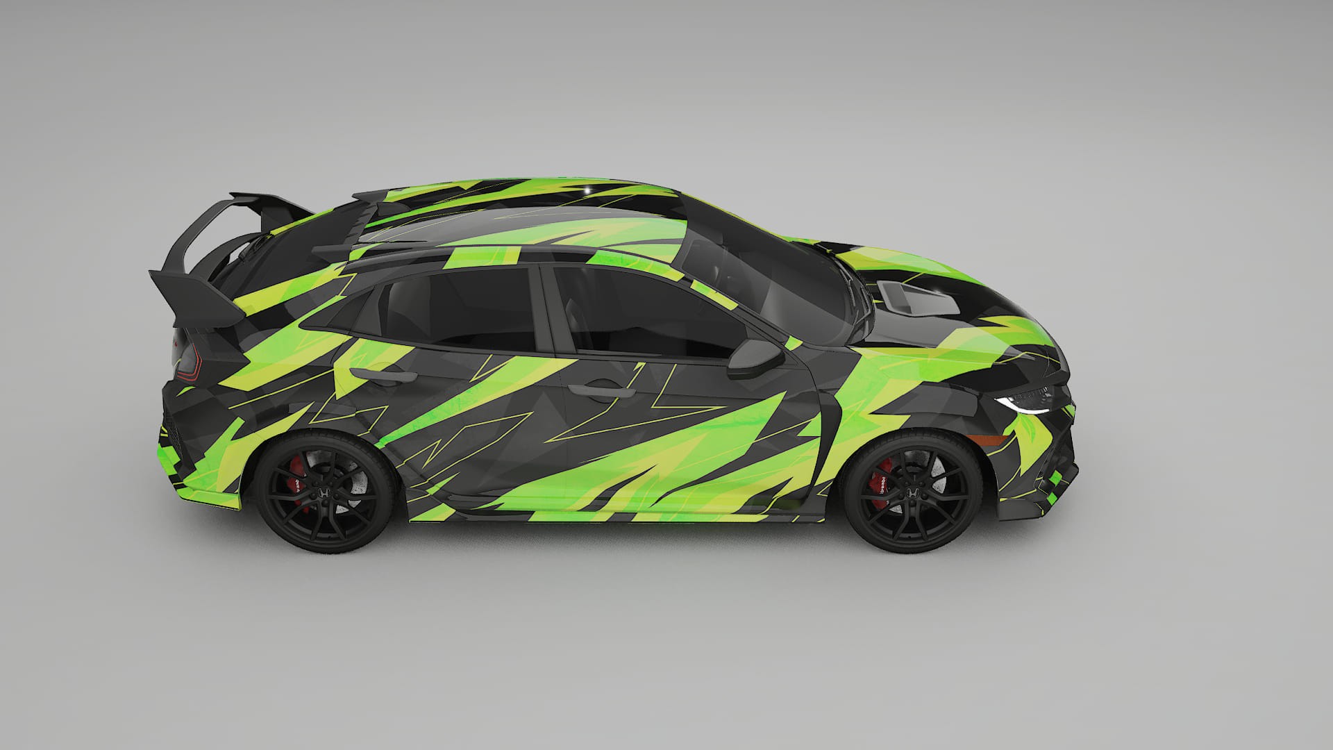 Honda Civic Type-R NINJA TURTLES – Designad Wrap PPF-sats i utskrivbar polyuretanfilm