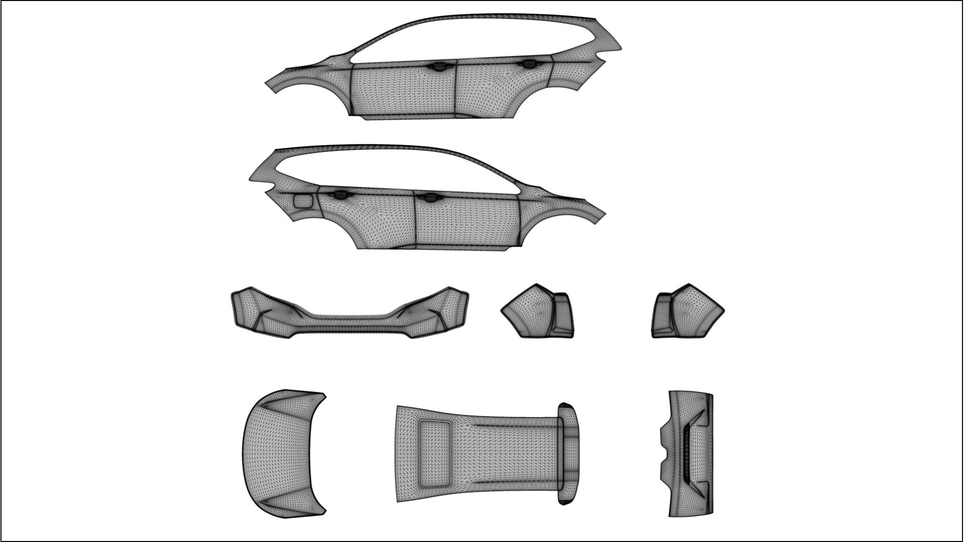 Honda CRV Touring prefacelift pre-LCI NINJA TURTLES – Designad Wrap PPF-sats i utskrivbar polyuretanfilm 2