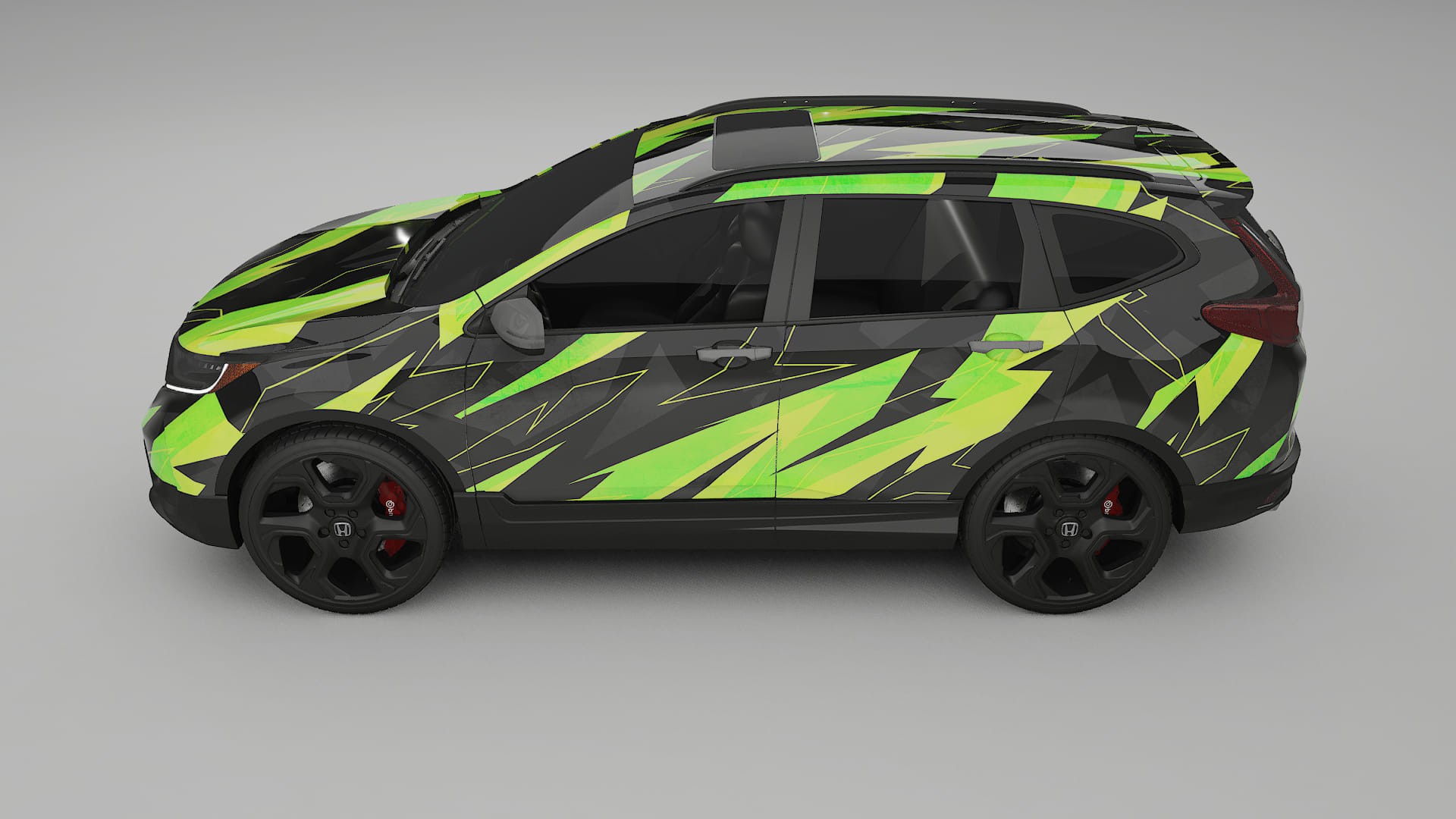 Honda CRV Touring prefacelift pre-LCI NINJA TURTLES – Designad Wrap PPF-sats i utskrivbar polyuretanfilm