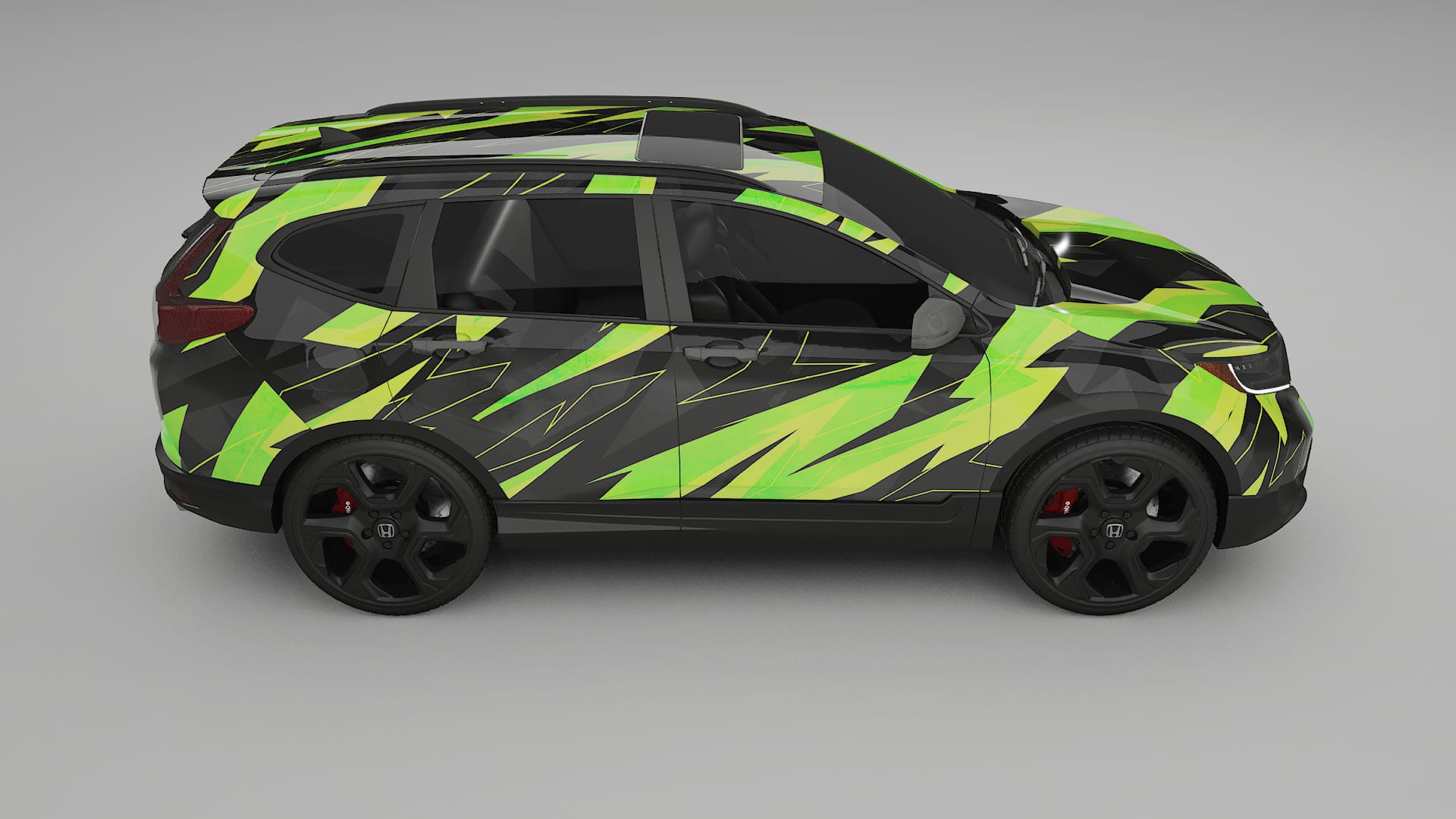 Honda CRV Touring prefacelift pre-LCI NINJA TURTLES – Designad Wrap PPF-sats i utskrivbar polyuretanfilm