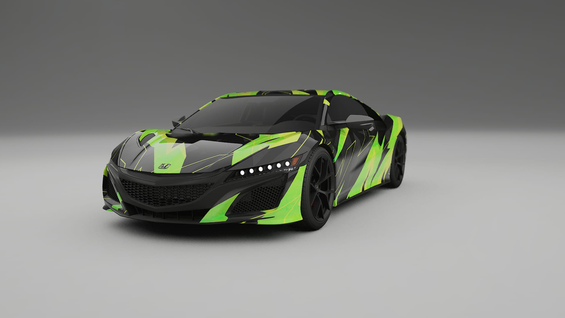 Honda NSX prefacelift pre-LCI NINJA TURTLES – Designad Wrap PPF-sats i utskrivbar polyuretanfilm
