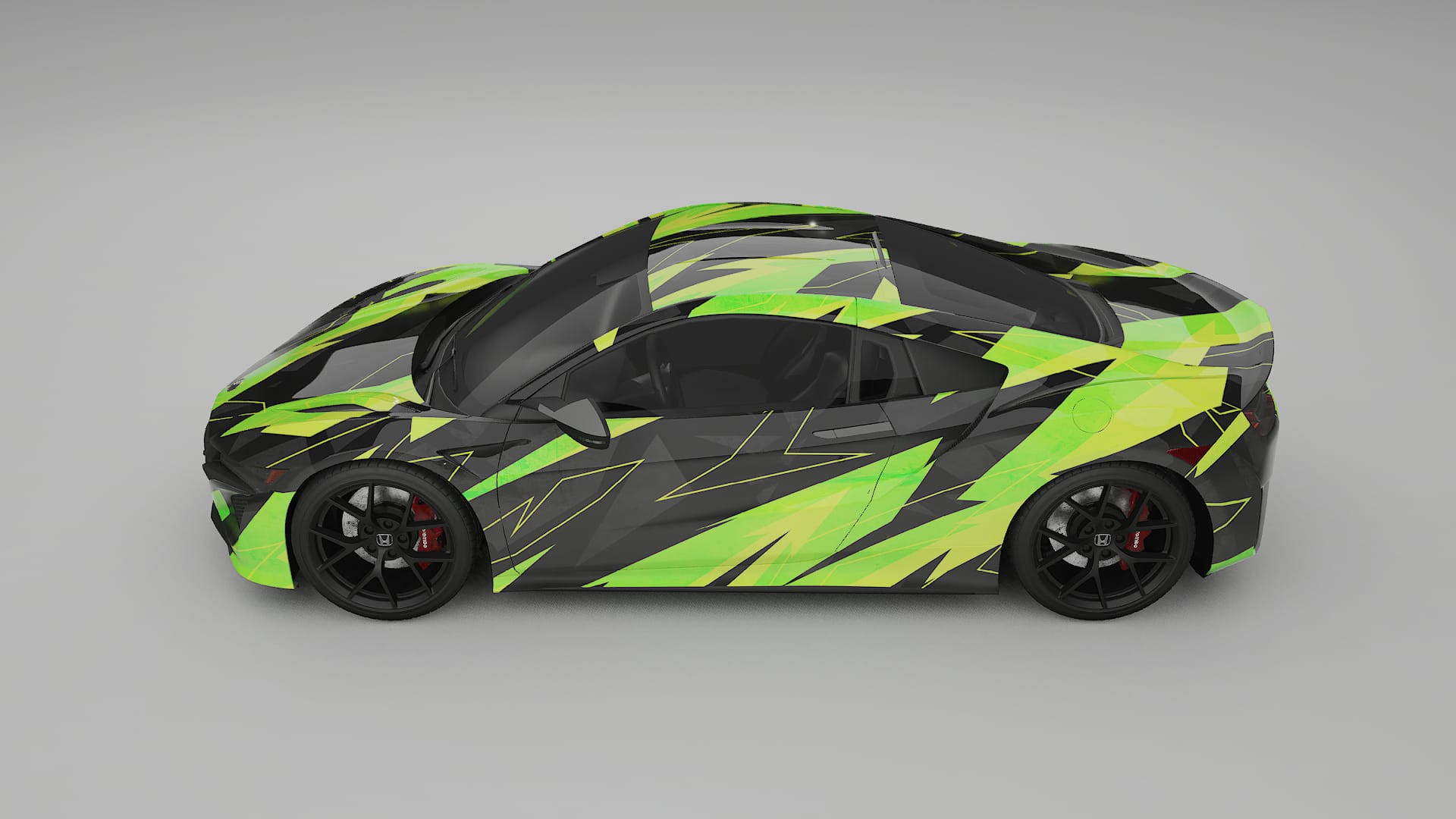 Honda NSX prefacelift pre-LCI NINJA TURTLES – Designad Wrap PPF-sats i utskrivbar polyuretanfilm