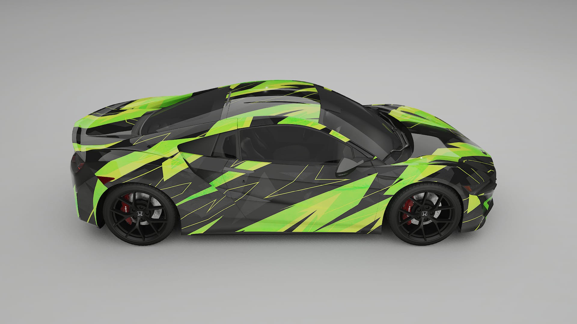 Honda NSX prefacelift pre-LCI NINJA TURTLES – Designad Wrap PPF-sats i utskrivbar polyuretanfilm