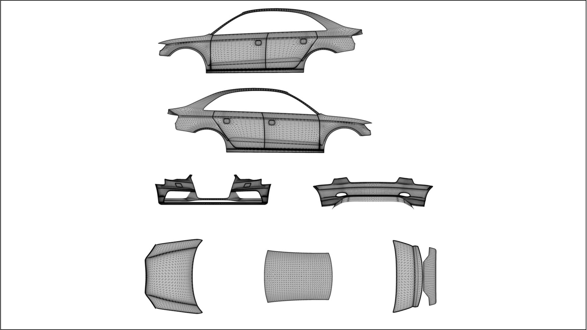 Audi A3 8V sedan prefacelift pre LCI TPU Lackskyddsfilm | ROCKET Färgskiftande PPF – Komplett Förskuret Kit
