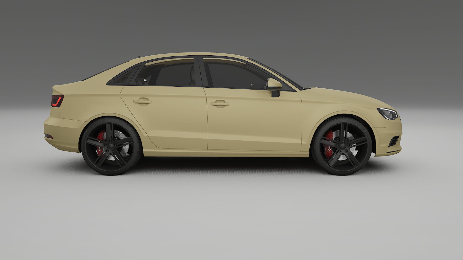 Audi A3 8V sedan prefacelift pre LCI TPU Lackskyddsfilm | SAND Färgskiftande PPF – Komplett Förskuret Kit