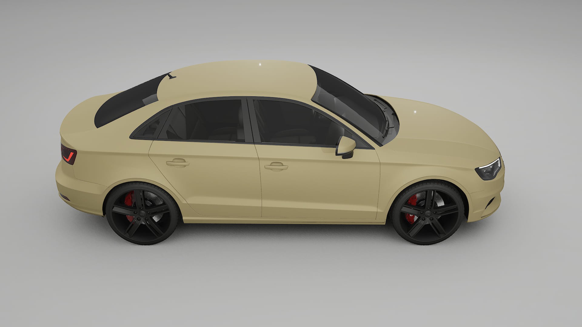 Audi A3 8V sedan prefacelift pre LCI TPU Lackskyddsfilm | SAND Färgskiftande PPF – Komplett Förskuret Kit