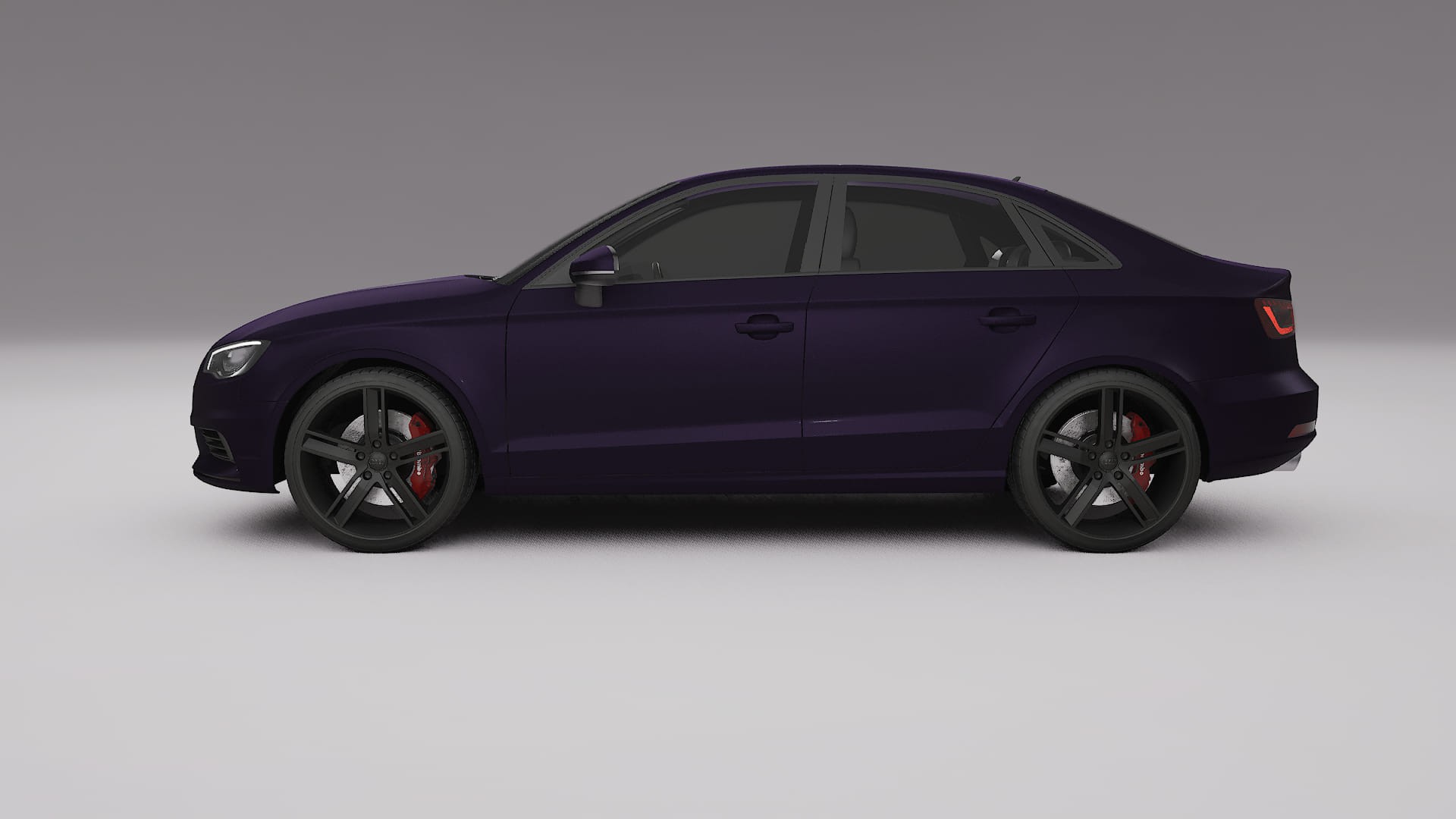 Audi A3 8V sedan prefacelift pre LCI TPU Lackskyddsfilm | VIOLET Färgskiftande PPF – Komplett Förskuret Kit
