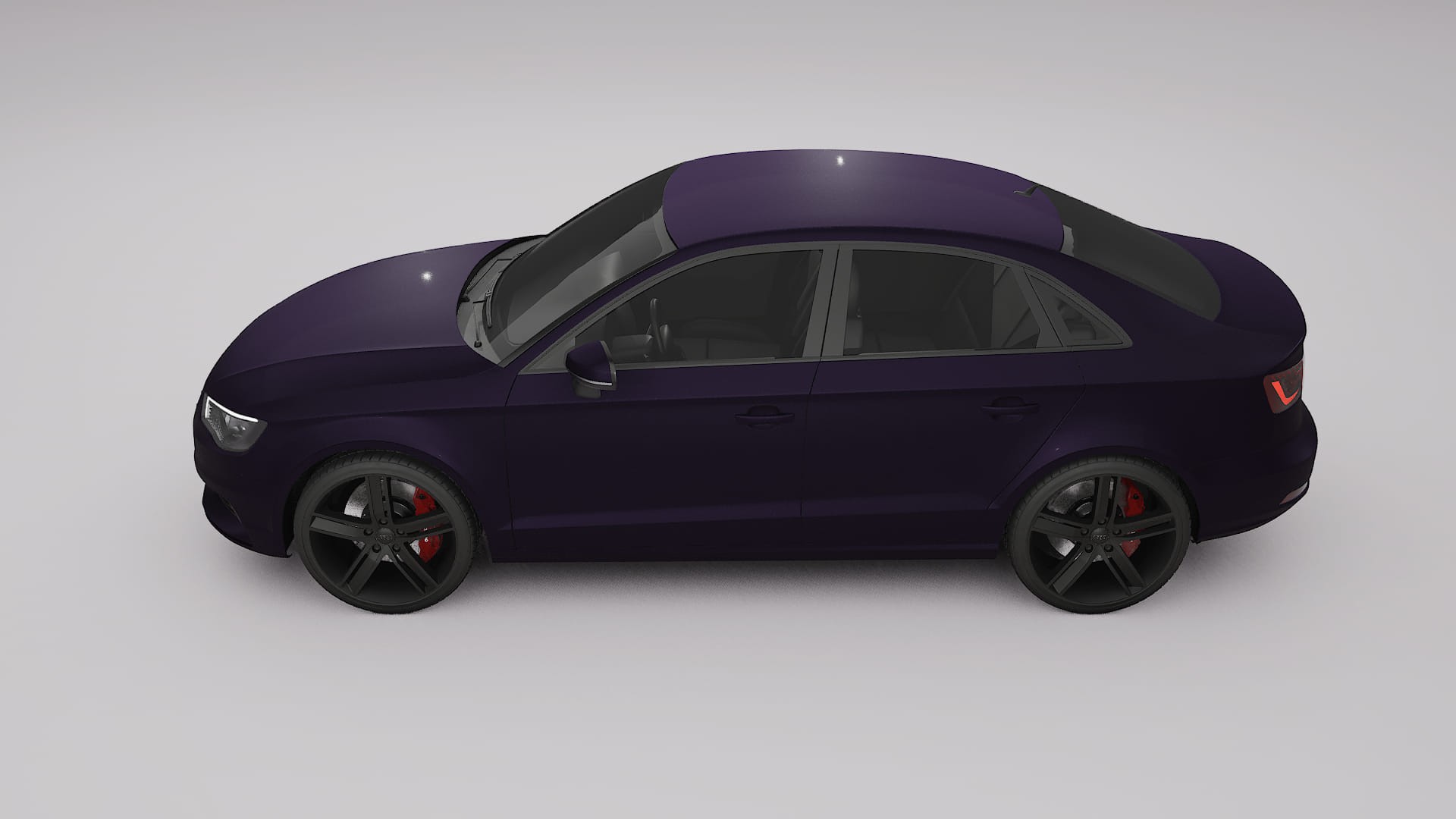 Audi A3 8V sedan prefacelift pre LCI TPU Lackskyddsfilm | VIOLET Färgskiftande PPF – Komplett Förskuret Kit