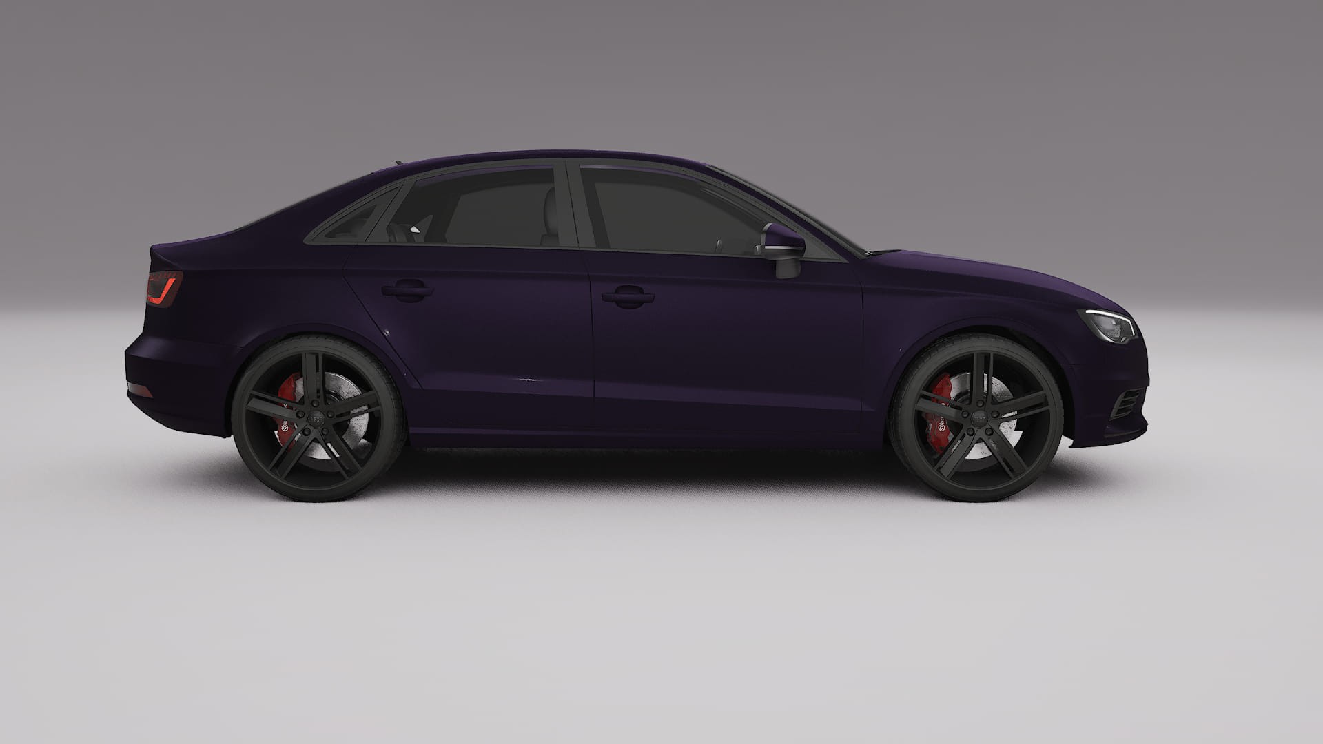Audi A3 8V sedan prefacelift pre LCI TPU Lackskyddsfilm | VIOLET Färgskiftande PPF – Komplett Förskuret Kit