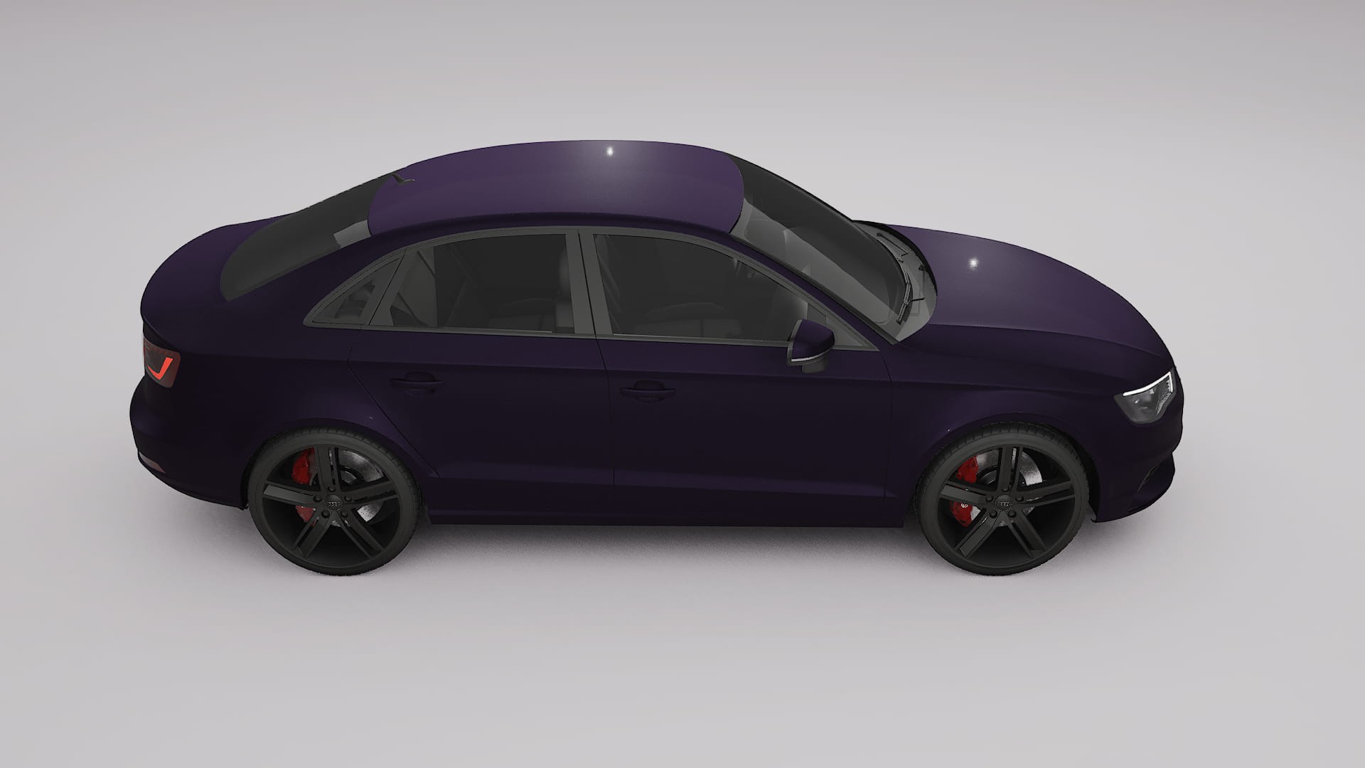 Audi A3 8V sedan prefacelift pre LCI TPU Lackskyddsfilm | VIOLET Färgskiftande PPF – Komplett Förskuret Kit