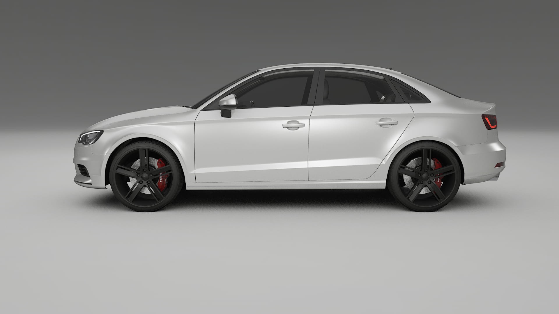 Audi A3 8V sedan prefacelift pre LCI TPU Lackskyddsfilm | OPAL Färgskiftande PPF – Komplett Förskuret Kit