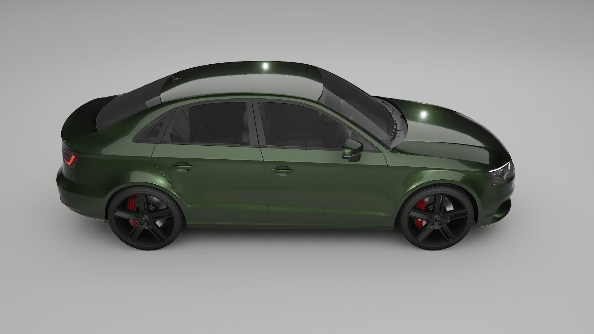 Audi A3 8V sedan prefacelift pre LCI TPU Lackskyddsfilm | LAGOON Färgskiftande PPF – Komplett Förskuret Kit