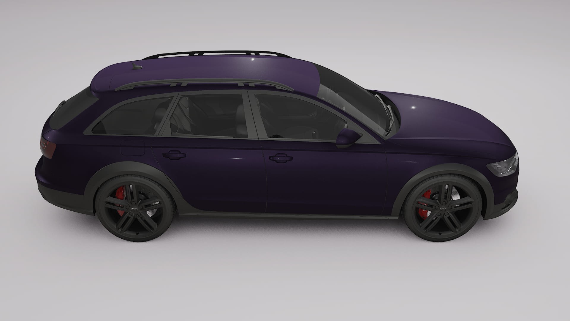 Audi A6 Allroad C7 prefacelift pre LCI TPU Lackskyddsfilm | VIOLET Färgskiftande PPF – Komplett Förskuret Kit