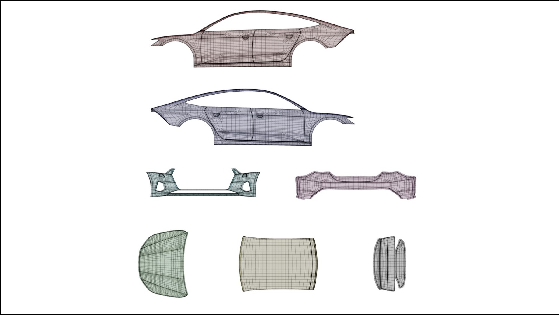 Audi A7 C8 Sportback prefacelift pre LCI TPU Lackskyddsfilm | JEWEL Färgskiftande PPF – Komplett Förskuret Kit