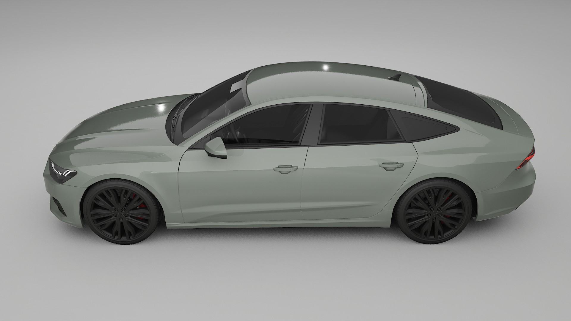 Audi A7 C8 Sportback prefacelift pre LCI TPU Lackskyddsfilm | SLATE Färgskiftande PPF – Komplett Förskuret Kit