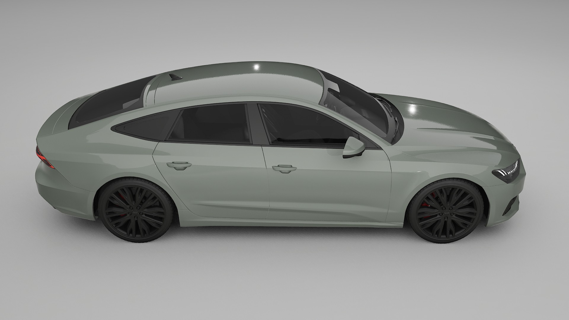 Audi A7 C8 Sportback prefacelift pre LCI TPU Lackskyddsfilm | SLATE Färgskiftande PPF – Komplett Förskuret Kit