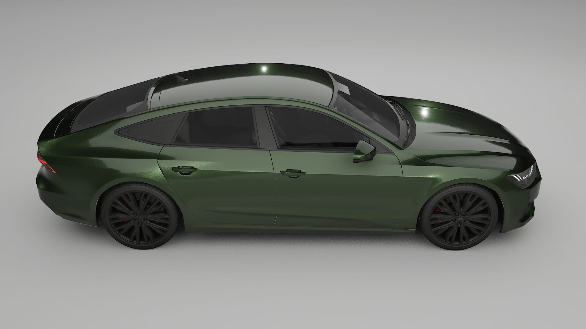 Audi A7 C8 Sportback prefacelift pre LCI TPU Lackskyddsfilm | LAGOON Färgskiftande PPF – Komplett Förskuret Kit