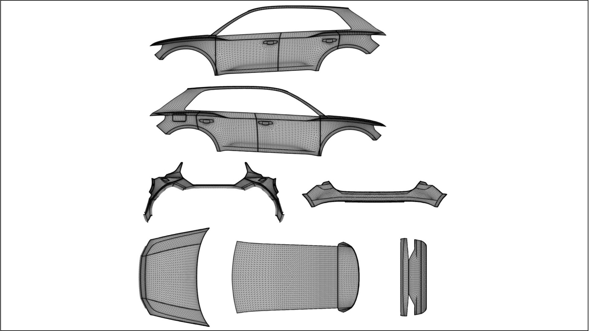 Audi Q3 S Line F3 TPU Lackskyddsfilm | CINDER Färgskiftande PPF – Komplett Förskuret Kit