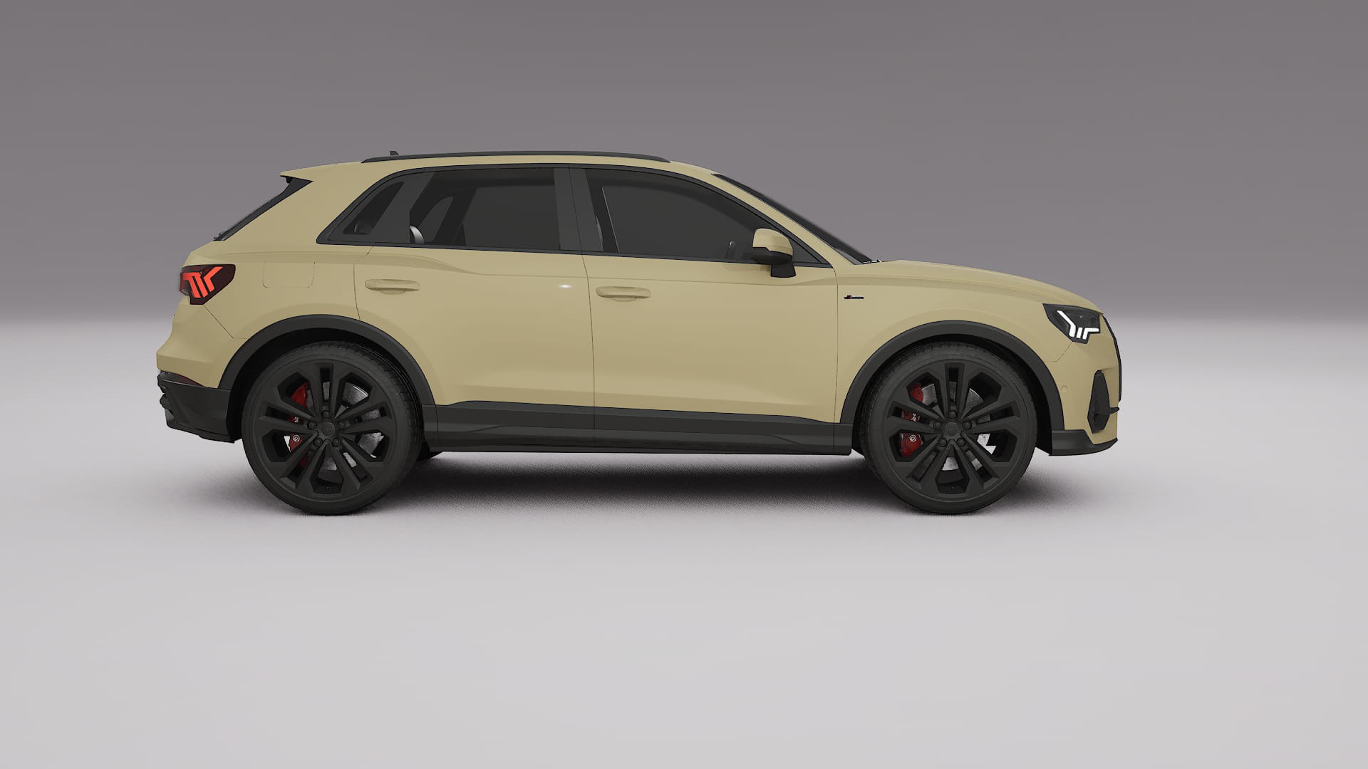 Audi Q3 S Line F3 TPU Lackskyddsfilm | SAND Färgskiftande PPF – Komplett Förskuret Kit