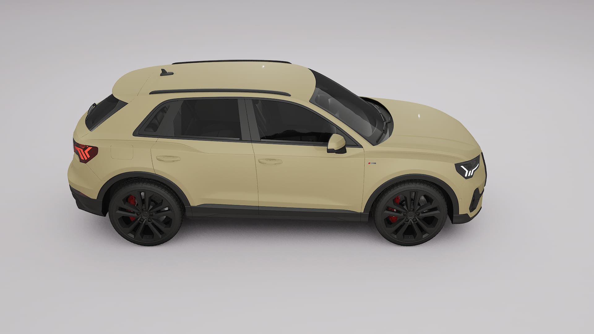Audi Q3 S Line F3 TPU Lackskyddsfilm | SAND Färgskiftande PPF – Komplett Förskuret Kit
