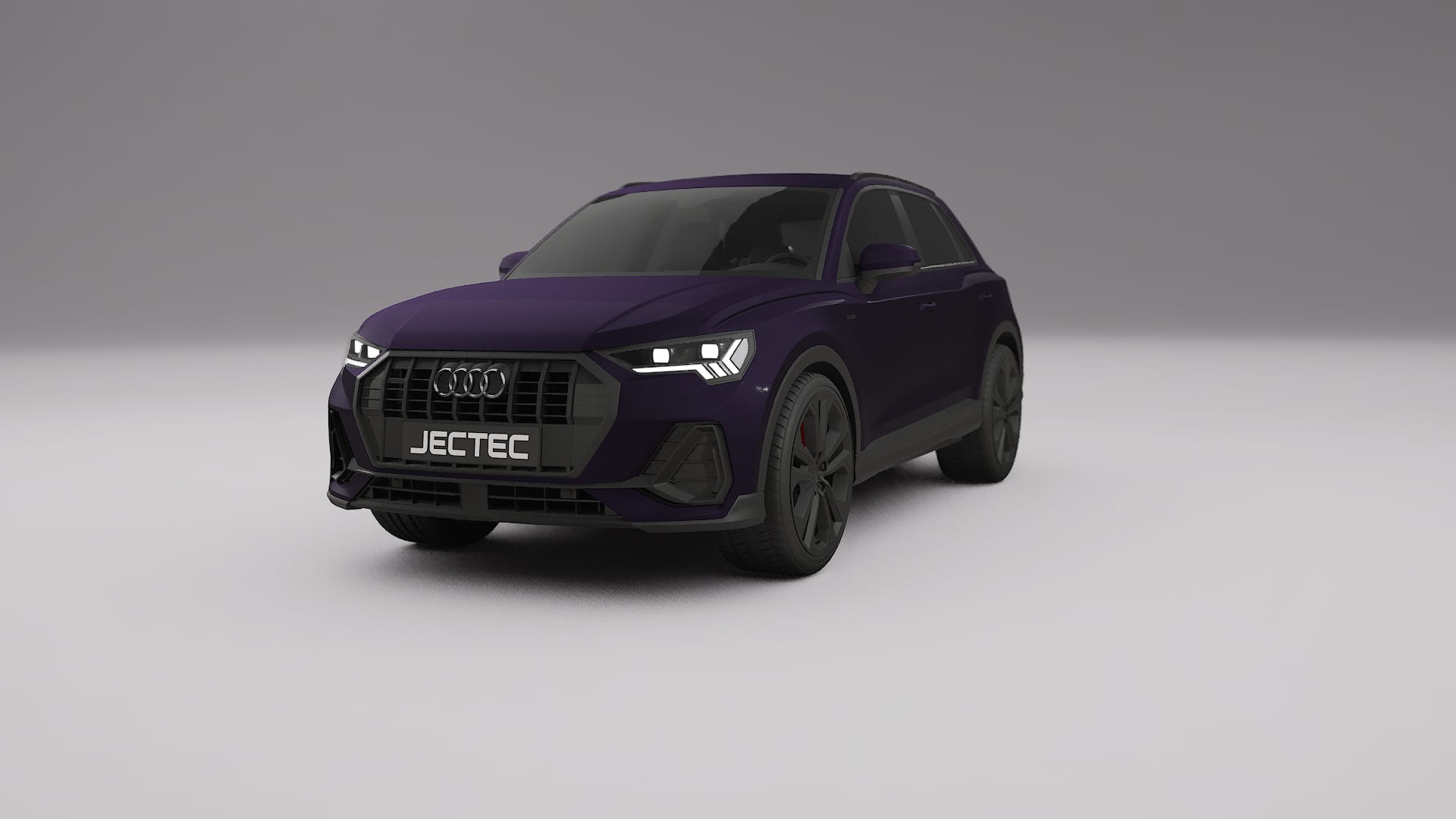 Audi Q3 S Line F3 TPU Lackskyddsfilm | VIOLET Färgskiftande PPF – Komplett Förskuret Kit