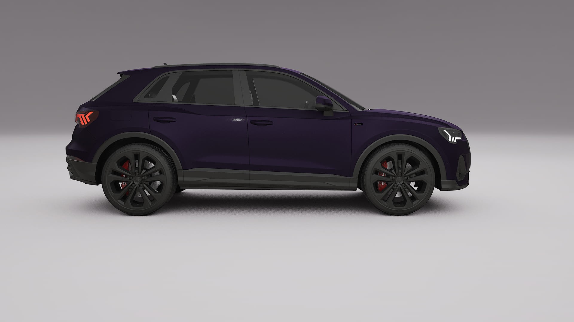 Audi Q3 S Line F3 TPU Lackskyddsfilm | VIOLET Färgskiftande PPF – Komplett Förskuret Kit