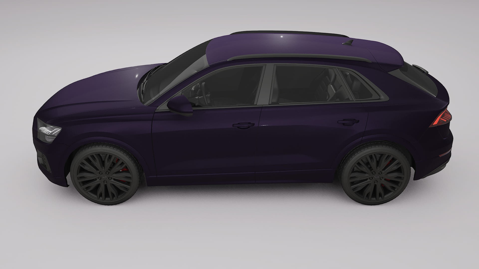 Audi Q8 F1 prefacelift pre LCI TPU Lackskyddsfilm | VIOLET Färgskiftande PPF – Komplett Förskuret Kit