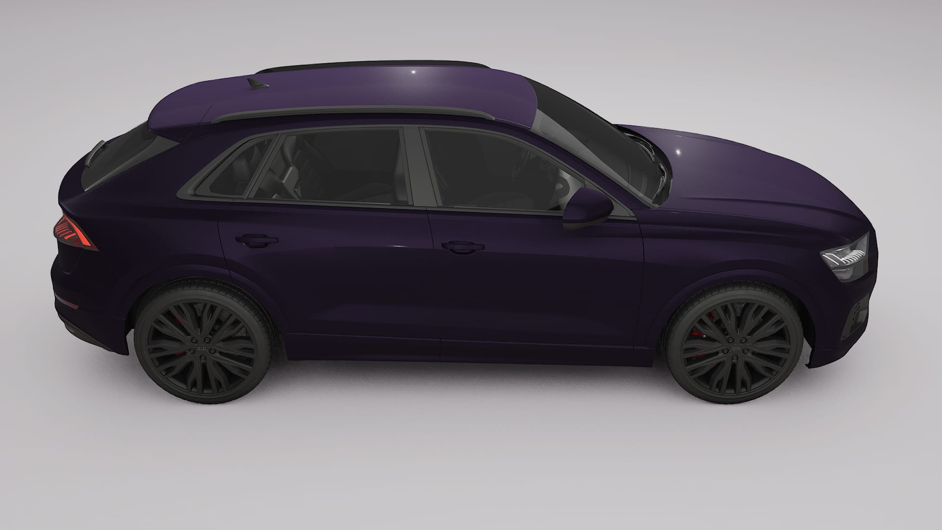 Audi Q8 F1 prefacelift pre LCI TPU Lackskyddsfilm | VIOLET Färgskiftande PPF – Komplett Förskuret Kit