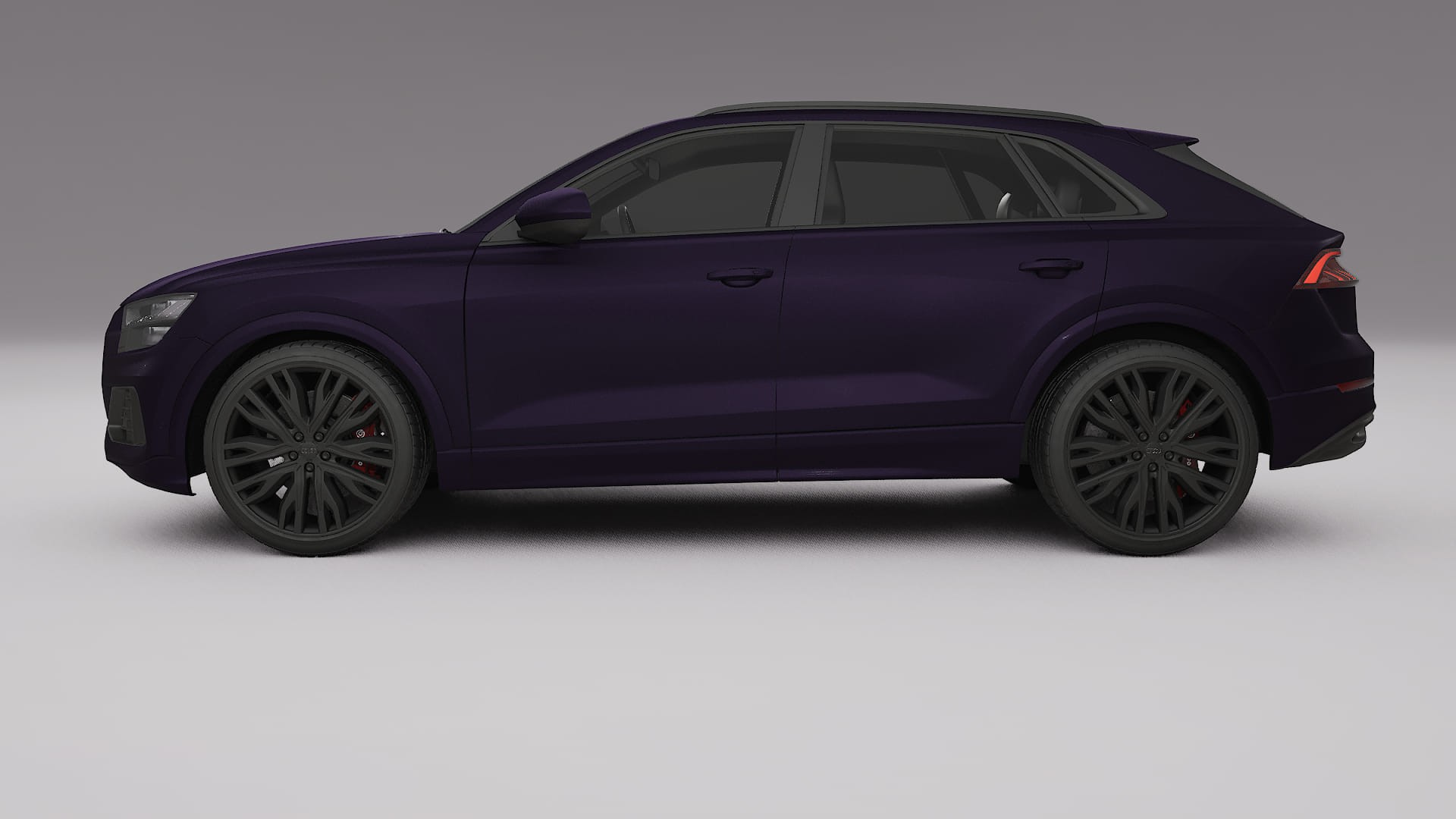 Audi Q8 F1 prefacelift pre LCI TPU Lackskyddsfilm | VIOLET Färgskiftande PPF – Komplett Förskuret Kit