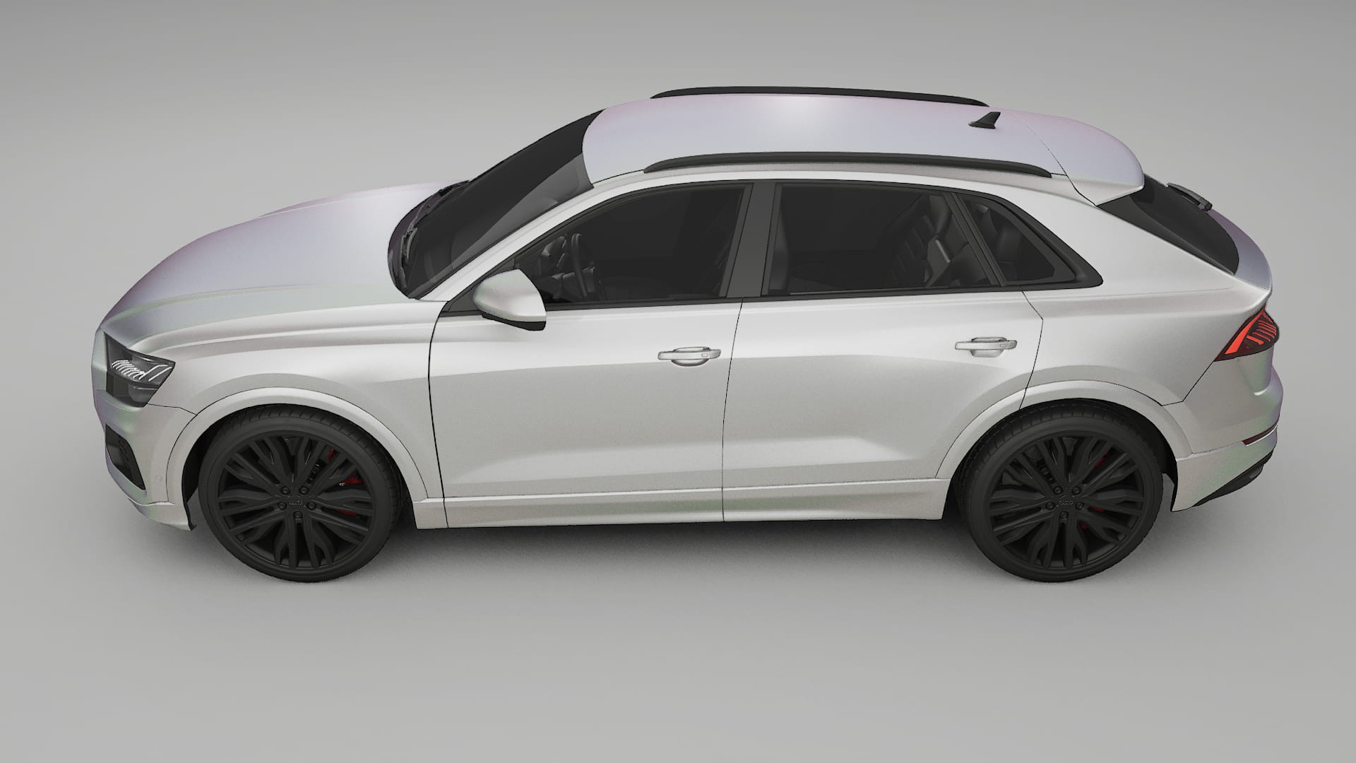 Audi Q8 F1 prefacelift pre LCI TPU Lackskyddsfilm | NEBULA Färgskiftande PPF – Komplett Förskuret Kit