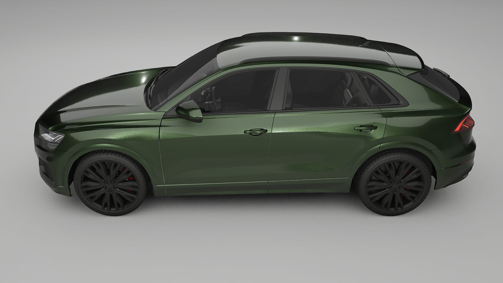 Audi Q8 F1 prefacelift pre LCI TPU Lackskyddsfilm | LAGOON Färgskiftande PPF – Komplett Förskuret Kit