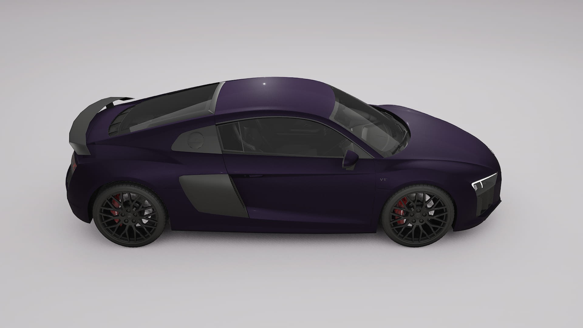Audi R8 typ 4S prefacelift pre LCI TPU Lackskyddsfilm | VIOLET Färgskiftande PPF – Komplett Förskuret Kit