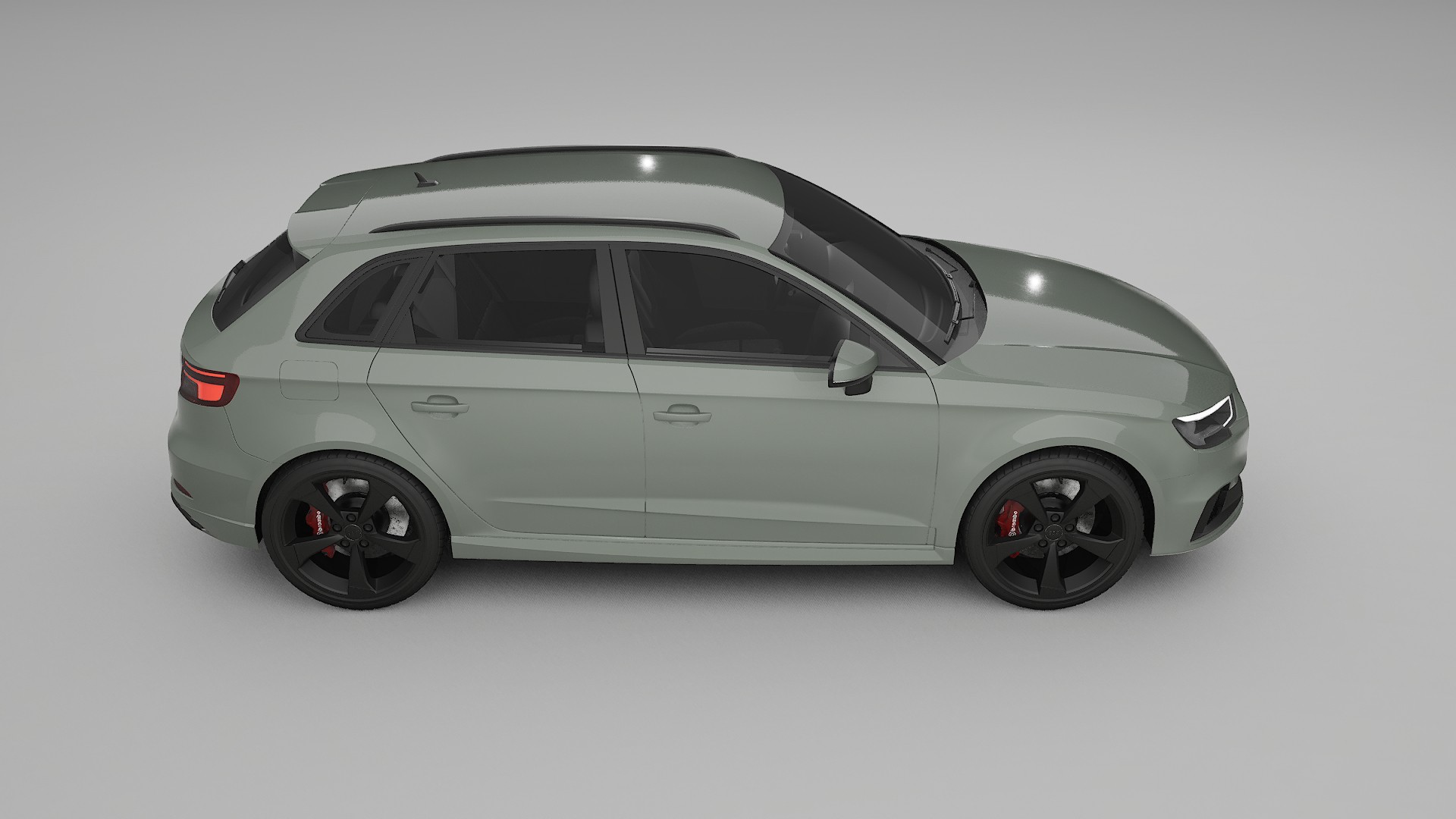 Audi RS3 Sportback 8V facelift LCI TPU Lackskyddsfilm | SLATE Färgskiftande PPF – Komplett Förskuret Kit