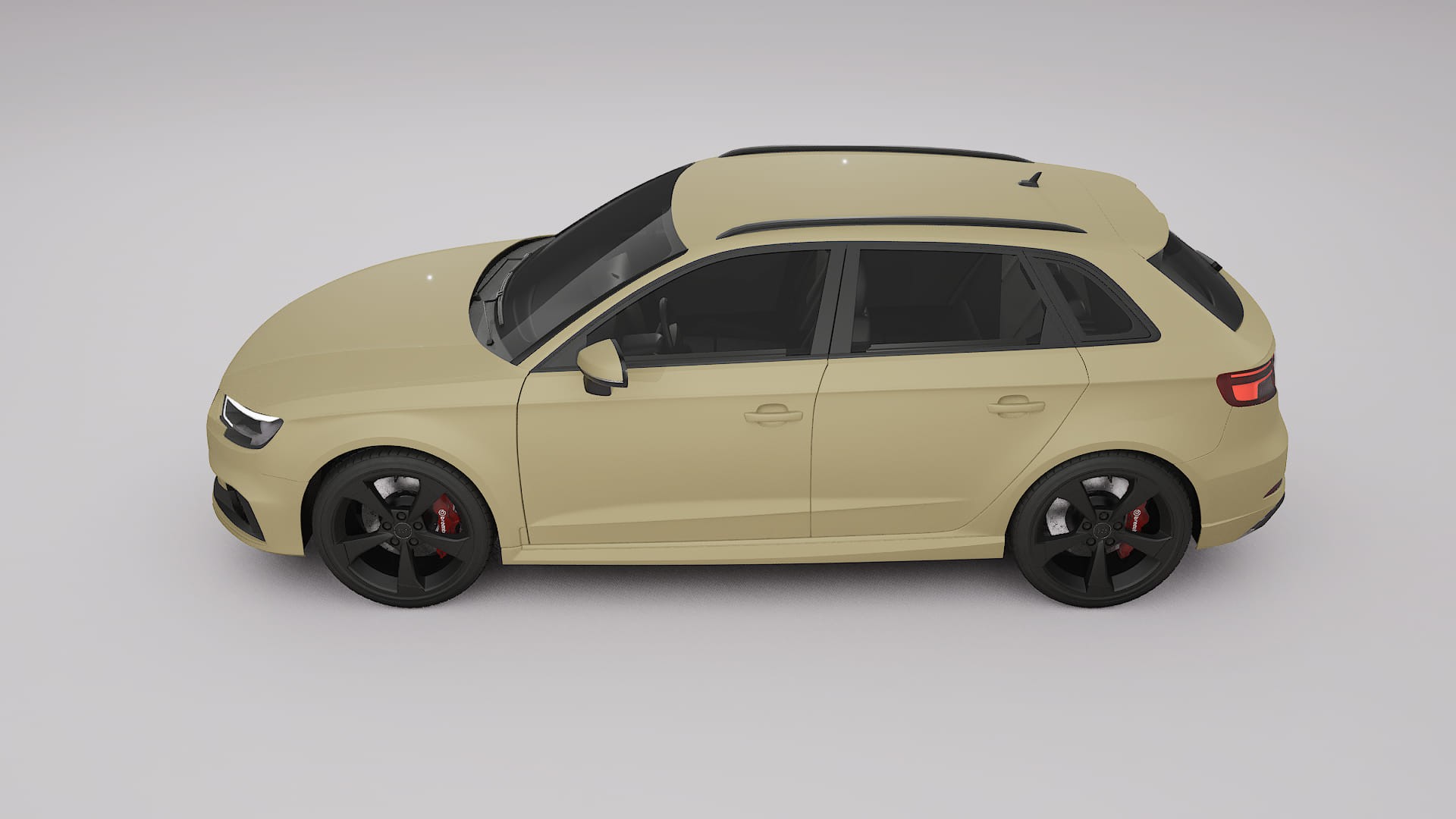 Audi RS3 Sportback 8V facelift LCI TPU Lackskyddsfilm | SAND Färgskiftande PPF – Komplett Förskuret Kit