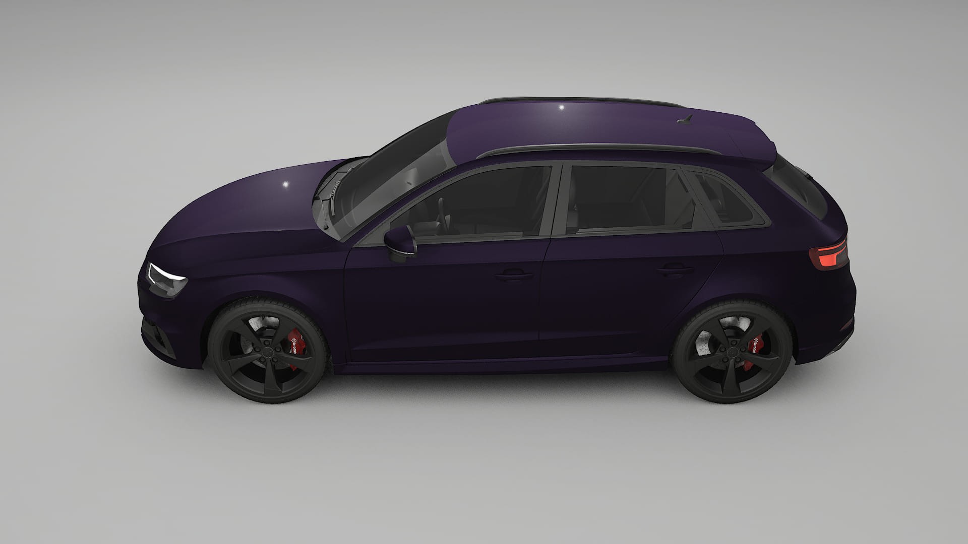 Audi RS3 Sportback 8V facelift LCI TPU Lackskyddsfilm | VIOLET Färgskiftande PPF – Komplett Förskuret Kit