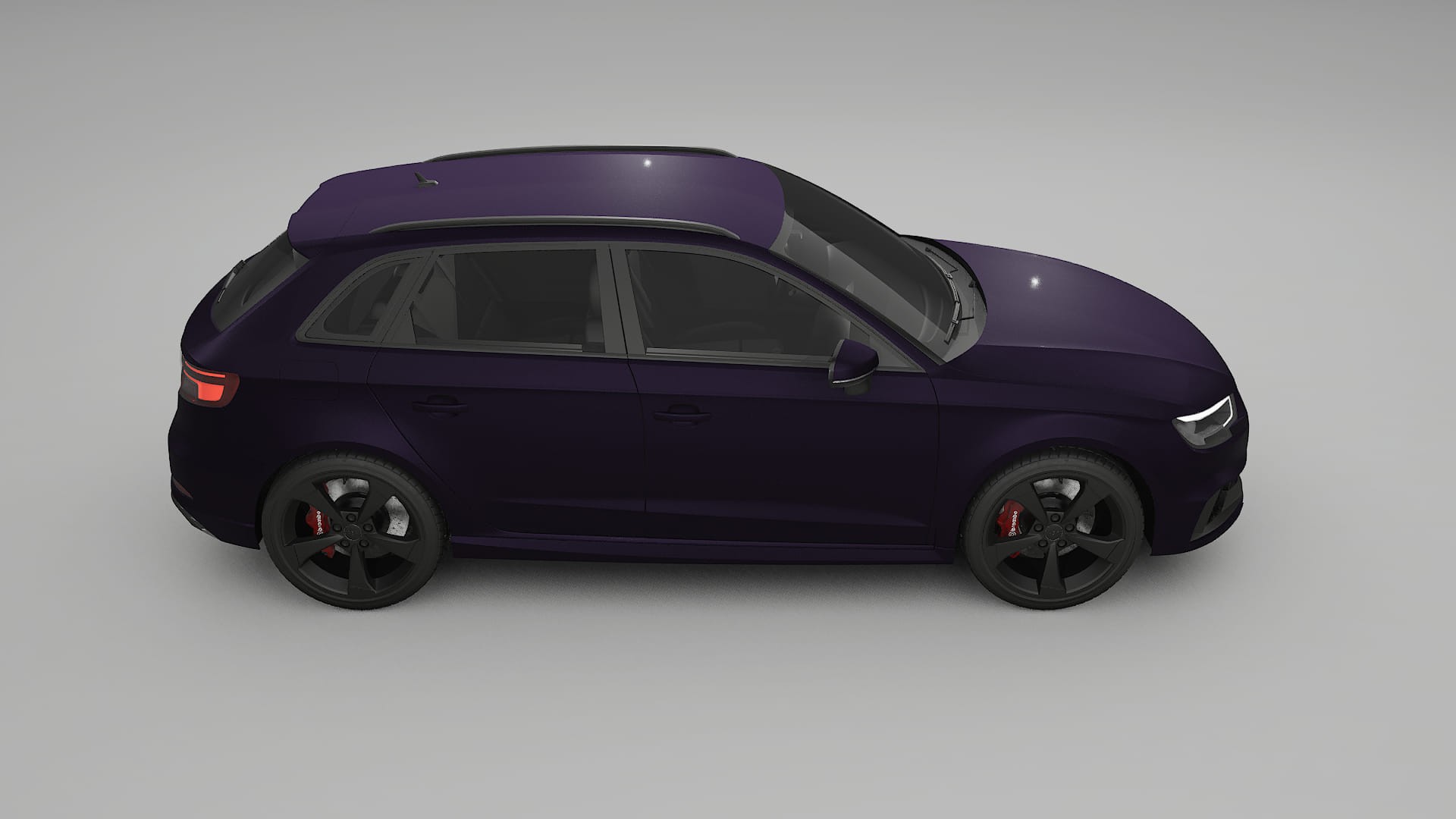 Audi RS3 Sportback 8V facelift LCI TPU Lackskyddsfilm | VIOLET Färgskiftande PPF – Komplett Förskuret Kit