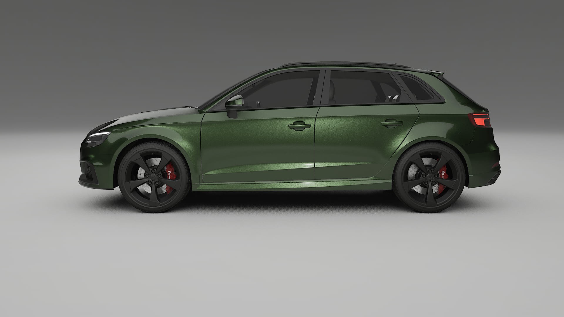 Audi RS3 Sportback 8V facelift LCI TPU Lackskyddsfilm | LAGOON Färgskiftande PPF – Komplett Förskuret Kit