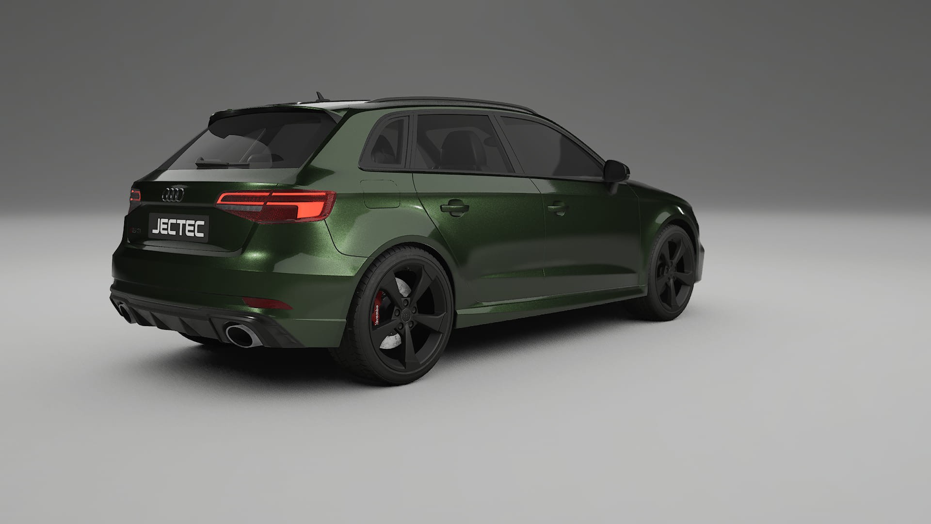 Audi RS3 Sportback 8V facelift LCI TPU Lackskyddsfilm | LAGOON Färgskiftande PPF – Komplett Förskuret Kit