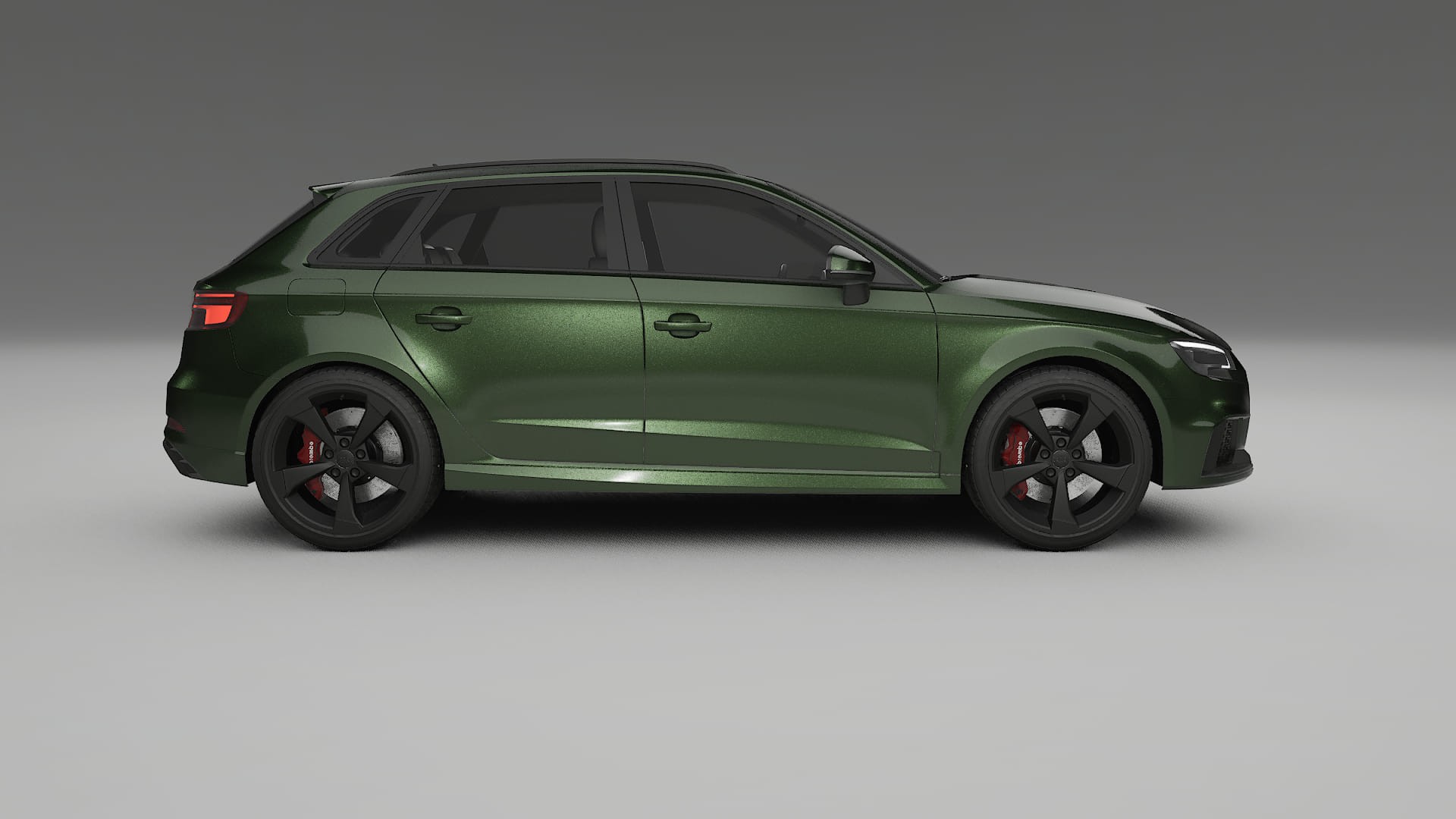 Audi RS3 Sportback 8V facelift LCI TPU Lackskyddsfilm | LAGOON Färgskiftande PPF – Komplett Förskuret Kit