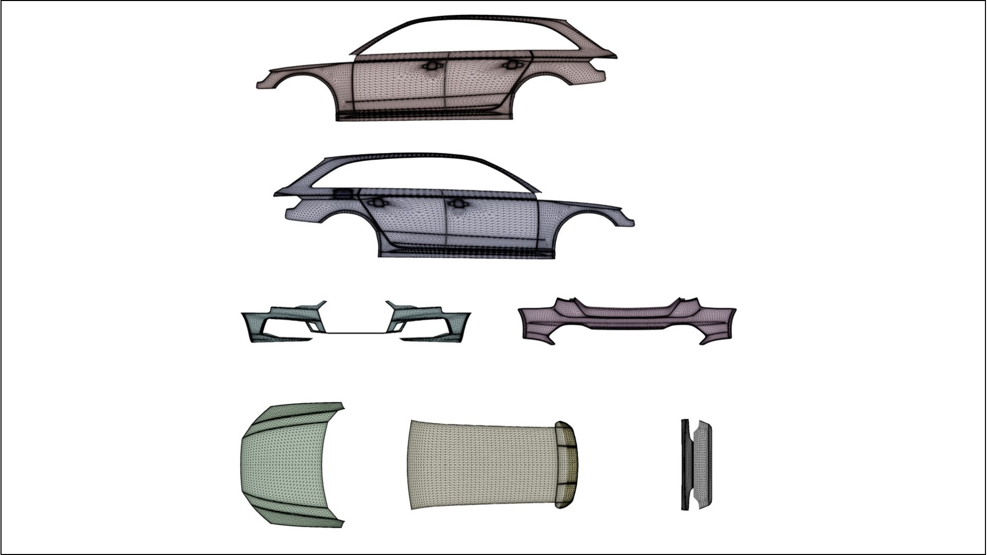 Audi RS4 Avant B9 prefacelift pre LCI TPU Lackskyddsfilm | DUSTY Färgskiftande PPF – Komplett Förskuret Kit