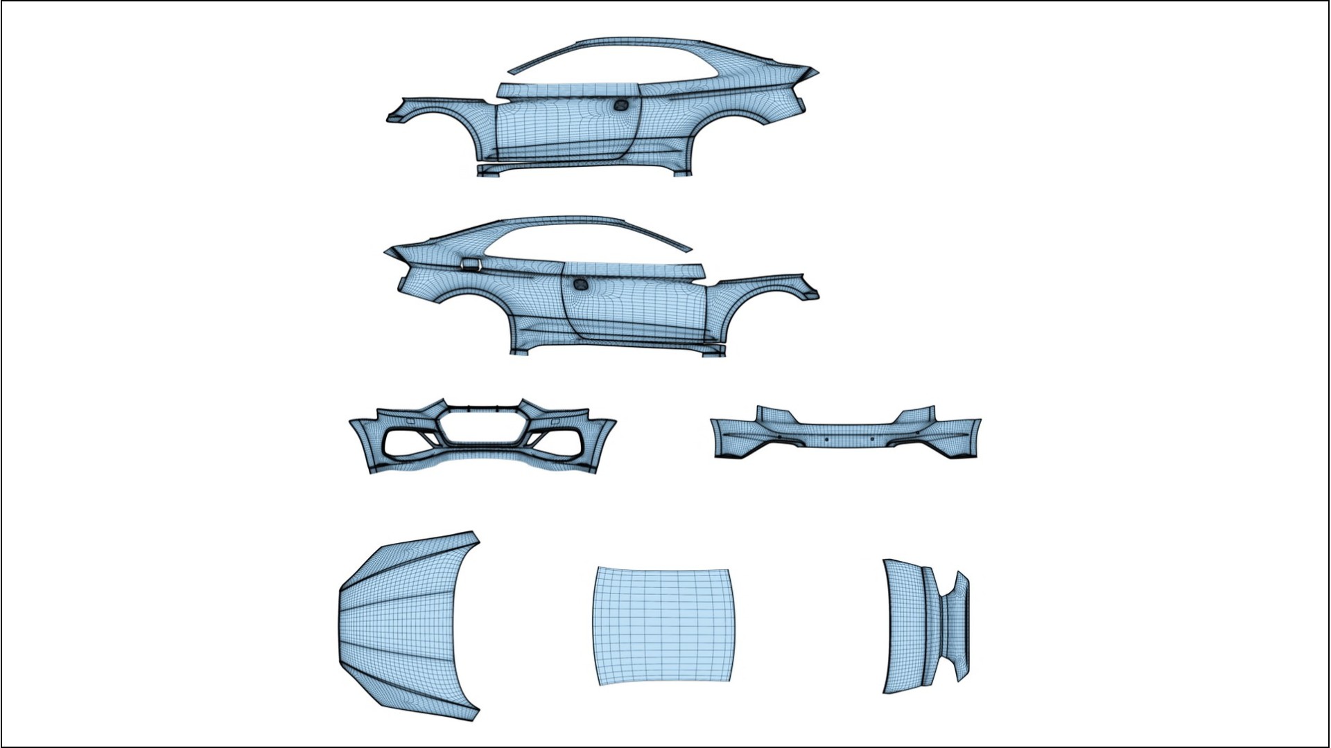 Audi RS5 Coupe B9 facelift pre LCI TPU Lackskyddsfilm | INFERNO Färgskiftande PPF – Komplett Förskuret Kit