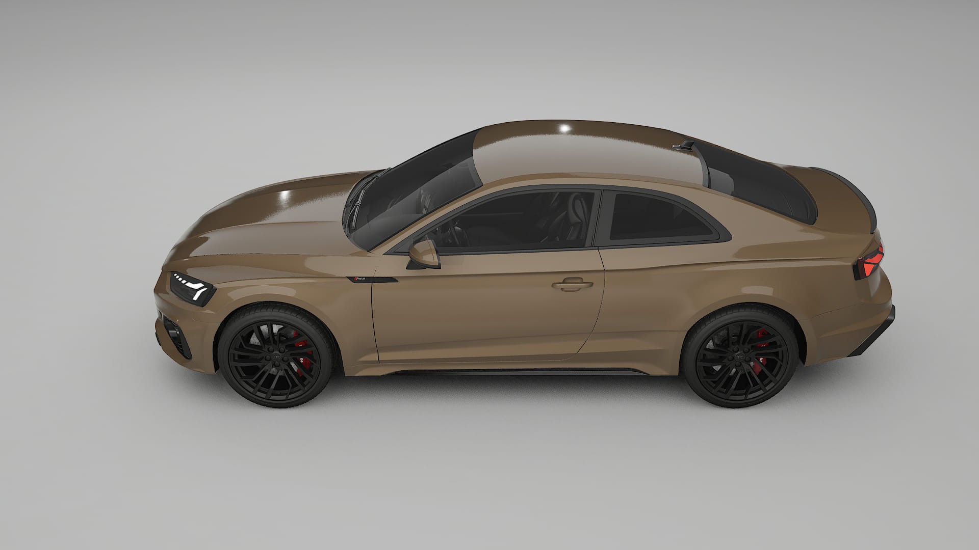 Audi RS5 Coupe B9 facelift pre LCI TPU Lackskyddsfilm | SAHARA Färgskiftande PPF – Komplett Förskuret Kit