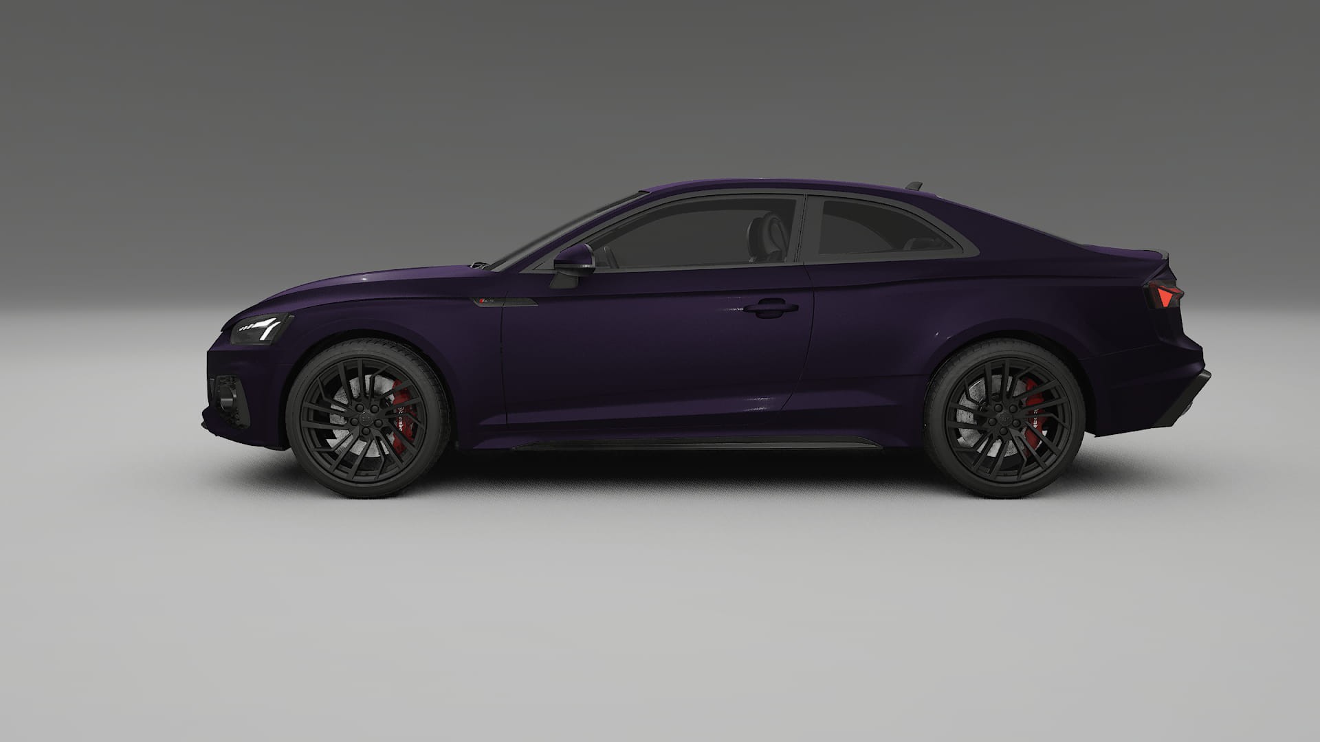 Audi RS5 Coupe B9 facelift pre LCI TPU Lackskyddsfilm | VIOLET Färgskiftande PPF – Komplett Förskuret Kit