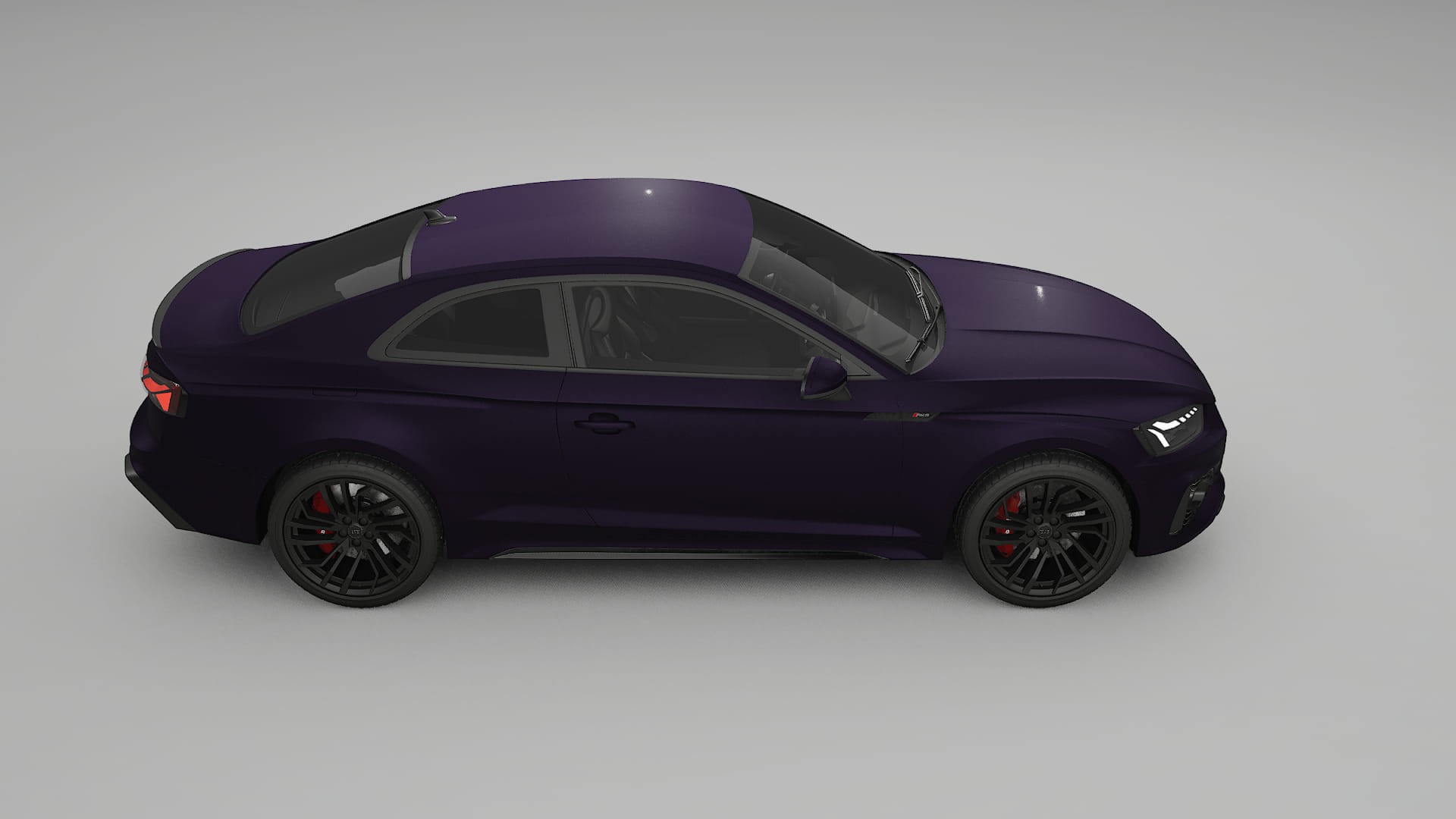 Audi RS5 Coupe B9 facelift pre LCI TPU Lackskyddsfilm | VIOLET Färgskiftande PPF – Komplett Förskuret Kit